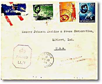 1945 Seychelles to USA